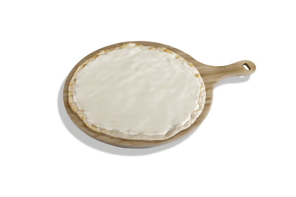 Premium Flammkuchen mit würziger Creme rund