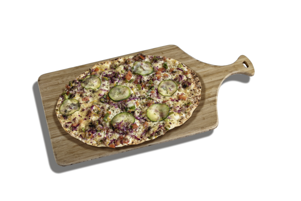 Gourmet Flammkuchen Vegan oval