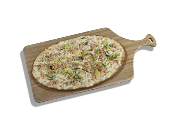 Gourmet Petit Flammkuchen Wildlachs & Lauch oval
