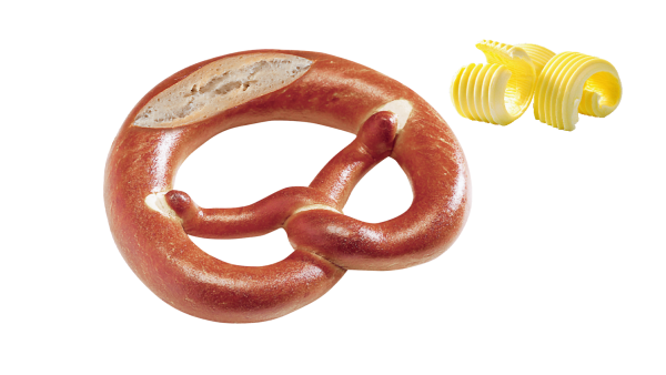Laugenbrezel schwäbische Art mit Butter