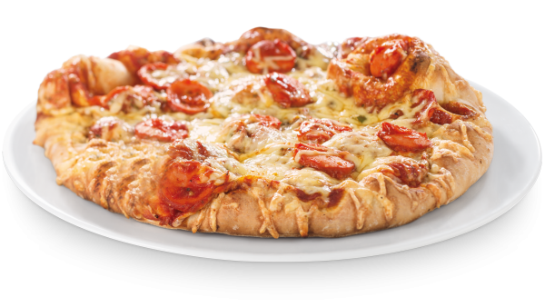 Frischteigpizza Currywurst gross - Ø 27 cm